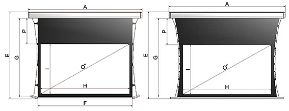 Disegni tecnici schermo tensionato Elegance